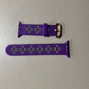 Apple I watch band.  Purple and green